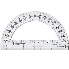Westcott® Protractor, 6, 180 Degree, Clear, Pack of 36 (ACM11200-36)