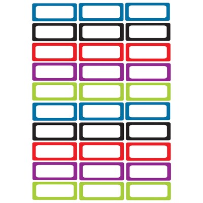 Ashley Productions® Die-Cut Magnetic Foam Assorted Color Labels/Nameplates, 2.5" x 1", 30 Per Pack, 3 Packs (ASH10078-3)
