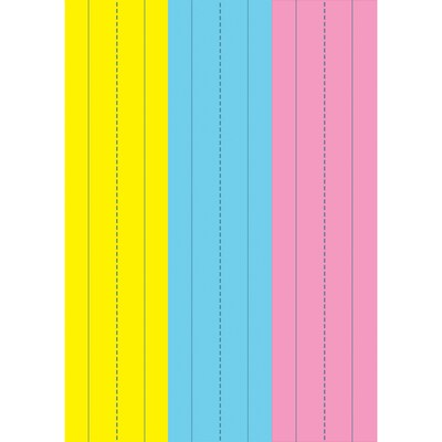 Ashley Productions Die-Cut Magnetic Pink/Blue/Yellow Sentence Strips, 2.75 x 11, 3 Per Pack, 6 Pac