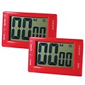 Ashley Productions® 100-Minute Big Red Digital Timer, Red, 2 Pack (ASH10207-2)