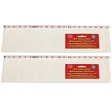 Ashley Productions Clear View Self-Adhesive Large Name Plate Pocket , 4.75 x 19, 25 Per Pack, 2 Pa