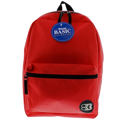 Bazic Basic Backpack, 16", Red, Pack of 2 (BAZ1032-2)