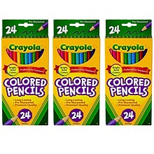 Crayola Colored Pencils, 24 Per Box, 3 Boxes (BIN4024-3)