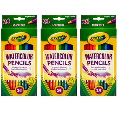 Crayola Watercolor Pencils, 24/Box, 3 Boxes (BIN4304-3)
