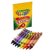 Crayola Large Crayons, 8 Colors/Box, 12 Boxes (BIN80-12)