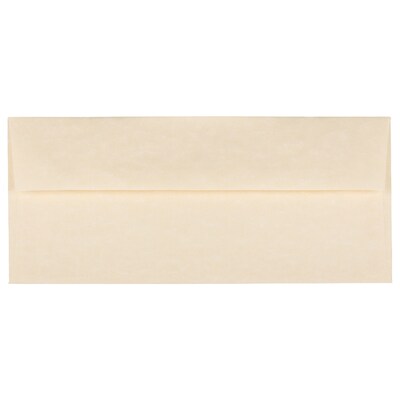 JAM Paper Open End #10 Business Envelope, 4 1/8 x 9 1/2, Natural, 50/Pack (900926651I)