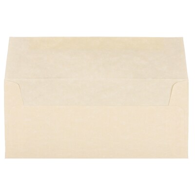 JAM Paper Open End #10 Business Envelope, 4 1/8 x 9 1/2, Natural, 50/Pack (900926651I)