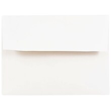 JAM Paper A2 Foil Lined Invitation Envelopes, 4.375 x 5.75, White with Gold Foil, Bulk 250/Box (7950