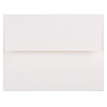 JAM Paper A2 Strathmore Invitation Envelopes, 4.375 x 5.75, Bright White Linen, Bulk 250/Box (66670H