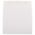 JAM Paper A2 Strathmore Invitation Envelopes, 4.375 x 5.75, Bright White Linen, Bulk 250/Box (66670H