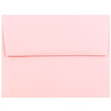 JAM Paper A2 Invitation Envelopes, 4.375 x 5.75, Baby Pink, 50/Pack (155623I)