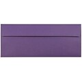 JAM Paper Open End #10 Business Envelope, 4 1/8 x 9 1/2, Dark Purple, 50/Pack (563912516I)