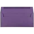 JAM Paper Open End #10 Business Envelope, 4 1/8 x 9 1/2, Dark Purple, 50/Pack (563912516I)
