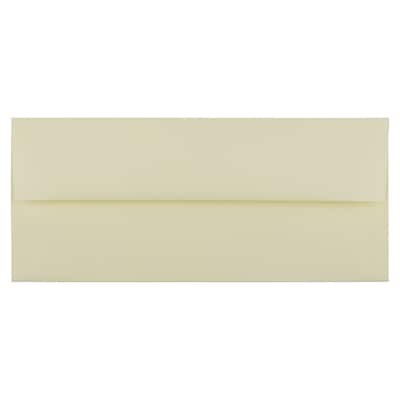 JAM Paper Strathmore Open End #10 Business Envelope, 4 1/8 x 9 1/2, Ivory Wove, 50/Pack (191165I)