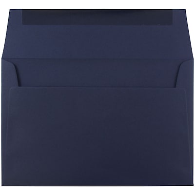 JAM Paper A9 Invitation Envelopes, 5.75 x 8.75, Navy Blue, 50/Pack (LEBA792I)