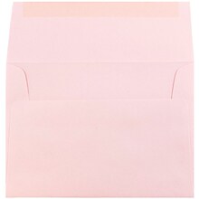 JAM Paper A6 Invitation Envelopes, 4.75 x 6.5, Baby Pink, 50/Pack (155625I)