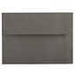 JAM Paper A7 Invitation Envelopes, 5.25 x 7.25, Dark Grey, 50/Pack (36396434I)