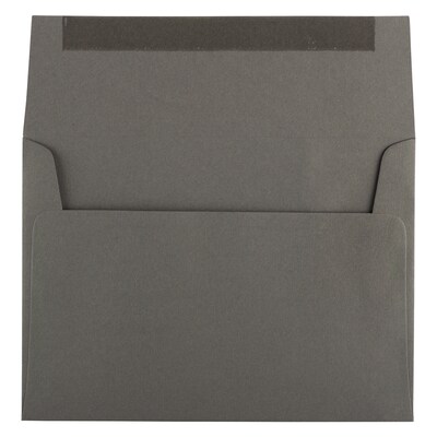 JAM Paper A7 Invitation Envelopes, 5.25 x 7.25, Dark Grey, 50/Pack (36396434I)