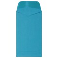 JAM Paper #6 Coin Business Colored Envelopes, 3.375 x 6, Blue Recycled, 50/Pack (356730559i)
