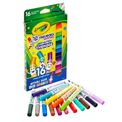 Crayola Pip-Squeaks Skinnies Markers, Assorted, 16/Box, 3 Boxes (BIN588146-3)