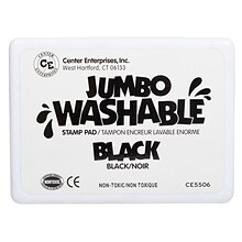 Ready 2 Learn® Jumbo Washable Unscented Stamp Pad, Black, Pack of 2