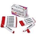 CLI Dry Erase Markers, Chisel Tip, Red, 12/Pack, 3 Packs (CHL47930-3)
