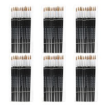 CLI Water Color Paint Brushes, #7 - 3/4 Camel Hair, Black Handle, 12 Per Set, 6 Sets (CHL73507-6)