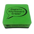 CLI Dry Erase Whiteboard Magnetic Eraser, 2x 2, Green/Black, 12 Per Pack, 3 Packs (CHL74542-3)