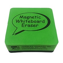 CLI Dry Erase Whiteboard Magnetic Eraser, 2x 2, Green/Black, 12 Per Pack, 3 Packs (CHL74542-3)