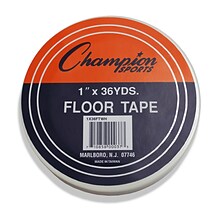 Champion Sports Floor Marking Tape, 1 x 36 yd, White, 6 Rolls (CHS1X36FTWH-6)