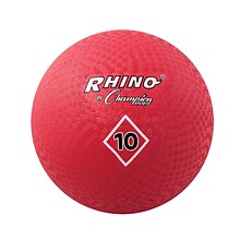 Champion Sports Playground Ball, 10, Red, Pack of 2 (CHSPG10RD-2)