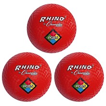 Champion Sports Playground Ball, 8.5, Red, Pack of 3 (CHSPG85RD-3)