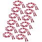 Champion Sports Plastic Segmented Jump Rope 7', Red & White, Pack of 12 (CHSPR7-12)