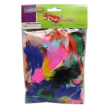 Creativity Street Turkey Plumage Feathers, Assorted Bright Hues, Assorted Sizes, 14 grams/Pack, 12 P