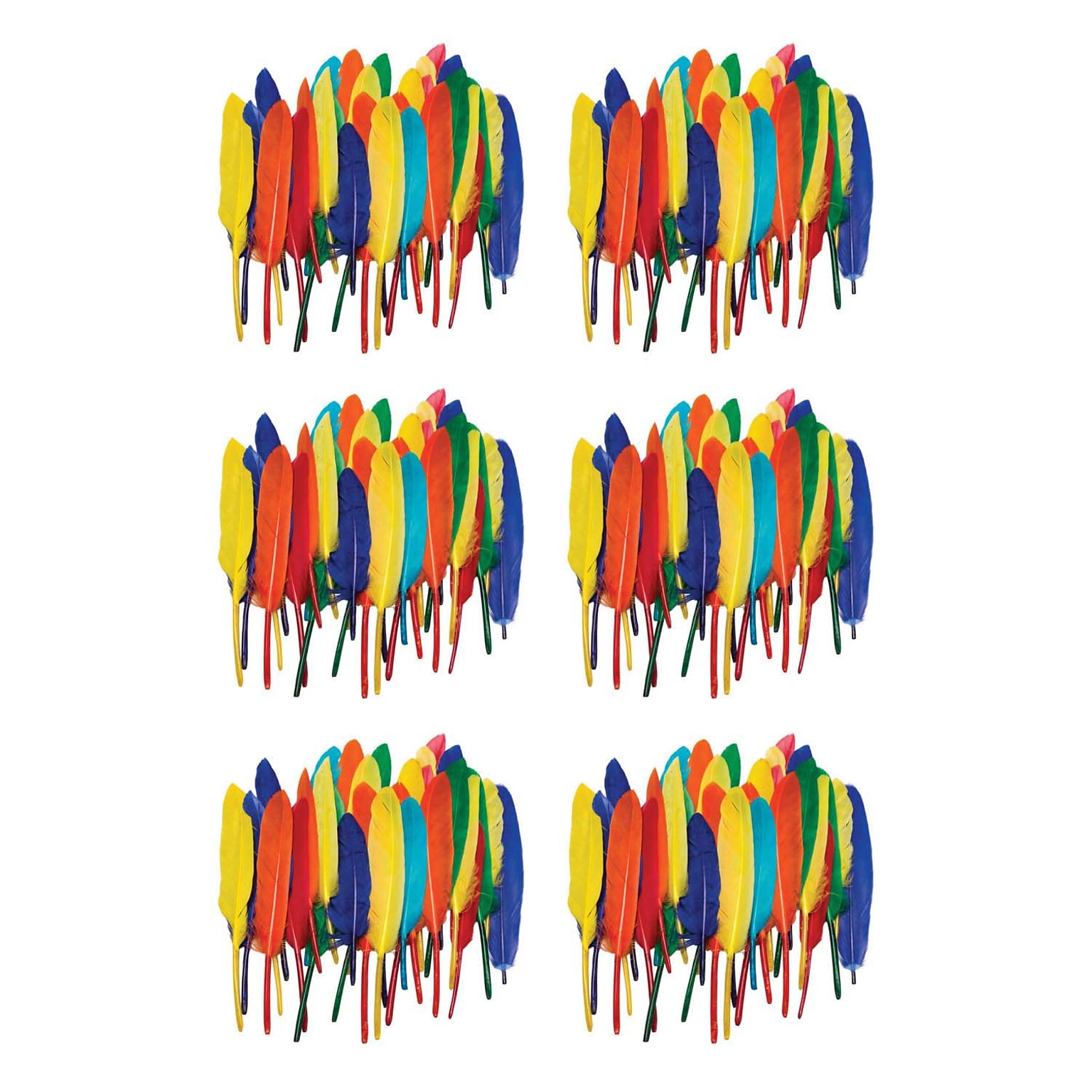 Creativity Street Duck Quills, Assorted Colors, 3 to 5, 14 grams/Pack, 6 Packs (CK-4505-6)