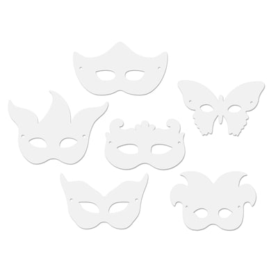 Creativity Street Mardi Gras Die-Cut Paper Masks, Assorted Colors, 24/ Pack, 6 Packs (CK-4651-6)