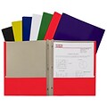 C-Line 75% Recycled Content, 2-Pocket Portfolio w/Fasteners, Assorted Colors, Pack of 48 (CLI05320-4