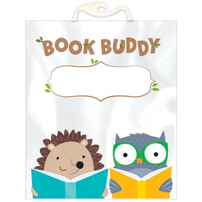 Creative Teaching Press® Plastic Woodland Friends Book Buddy Bag, 10.5" x 12.5", Multicolored, 6 Per Pack, 2 Packs (CTP8537-2)