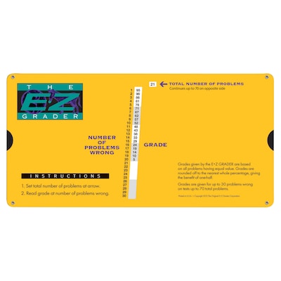 Original E-Z Grader E-Z Grader, Large Print, Yellow, Pack of 3 (EZ-7000-3)