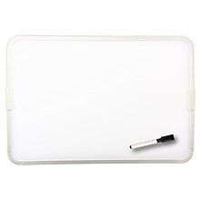 Flipside Products 2-Sided Magnetic Plastic Dry-Erase Whiteboard, Aluminum Framed, 9 x 12, Pack of