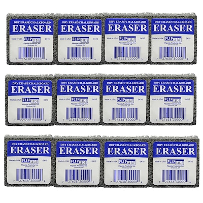 Flipside Products Student Eraser, Assorted Colors, 12 Per Pack, 2 Packs (FLP30009-2)
