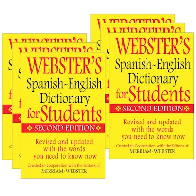 Spanish-English Dictionary for Students, Second Edition, Paperback, Pack of 6 (9781596951655)