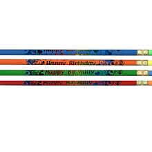 Moon Products Happy Birthday Pencils, 12 Per Pack, 12 Packs (JRM7904B-12)