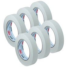 3M 1 in x 60 yds., Masking Tape, White, 6 Rolls (MMM260024A-6)