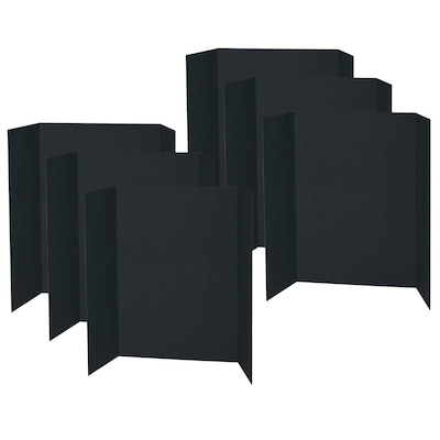 Pacon Corrugated Cardboard Presentation Board, 48 x 36, Black, 6/Pack (PAC3766-6)