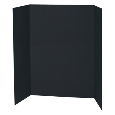 Pacon Corrugated Cardboard Presentation Board, 48" x 36", Black, 6/Pack (PAC3766-6)