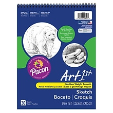 Ucreate Sketch Book, 9 x 12, 30 Sheets Per Book, 3 Books (PAC4850-3)