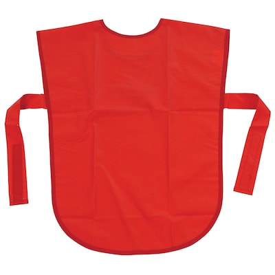Creativity Street Vinyl Primary Art Smock, Ages 3+, Red, 22 x 16, Pack of 3 (PACAC5235-3)