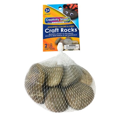Creativity Street® Craft Rocks, Assorted Natural Colors, 2 lb. Per Pack, 6 Pack (PACAC5267-6)