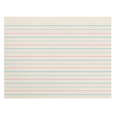 Zaner-Bloser 10.5 x 8 Newsprint Handwriting Paper, Dotted Midline, White, 500 Sheets Per Pack, 3 P